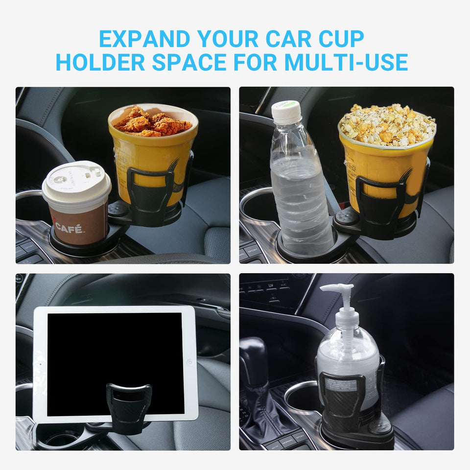 2 in 1 Car Cup Holder - 360° Rotatable