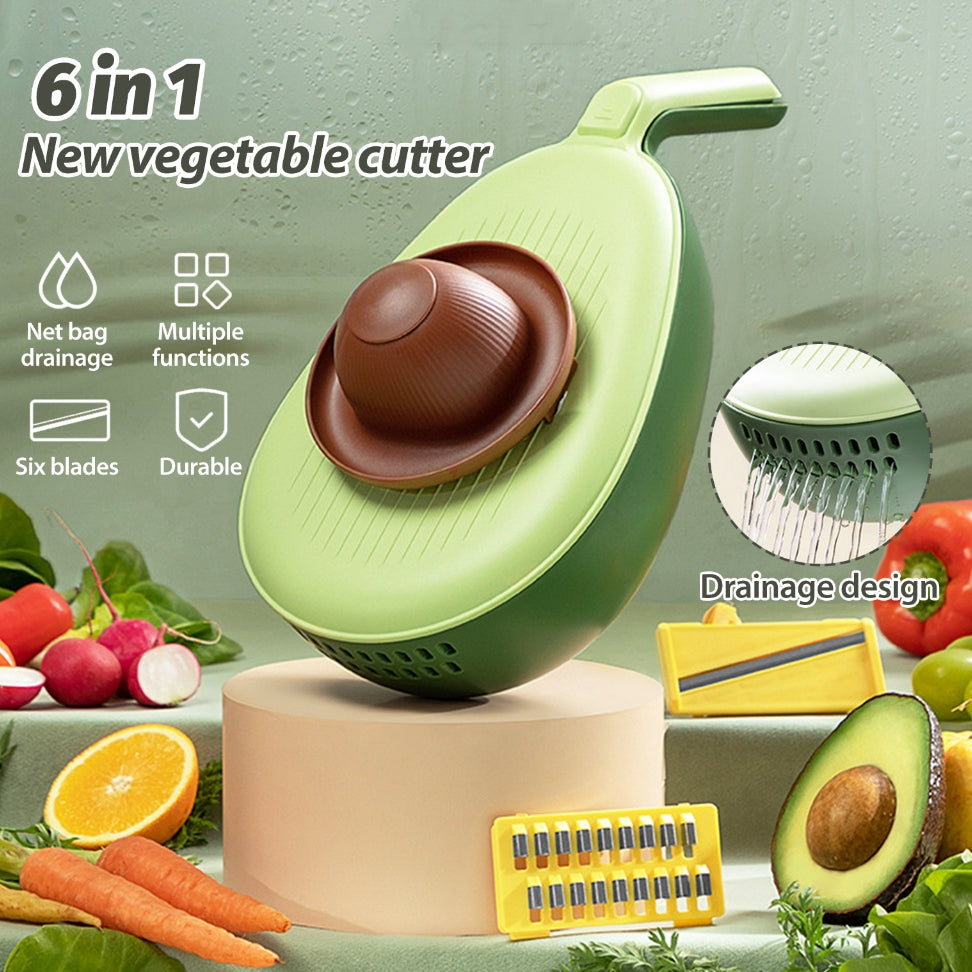 Green five-in-one multifunctional new vegetable cutter- Adoric life