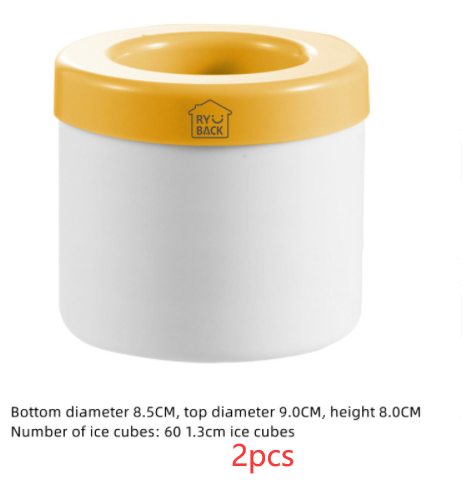 2022 New Portable 2 In 1 Ice Bucket Mold With Lid Space Saving Cube Maker Tools For Kitchen Party Barware