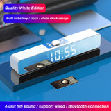 Mirror Sound Blaster Wireless Bluetooth Clock Speaker Radio Audio