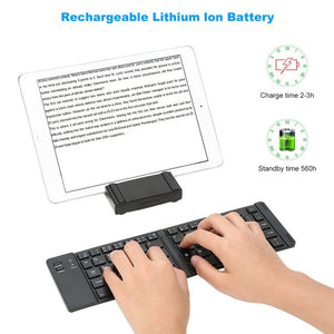 Folding Metal Bluetooth Keyboard - Mini and Wireless