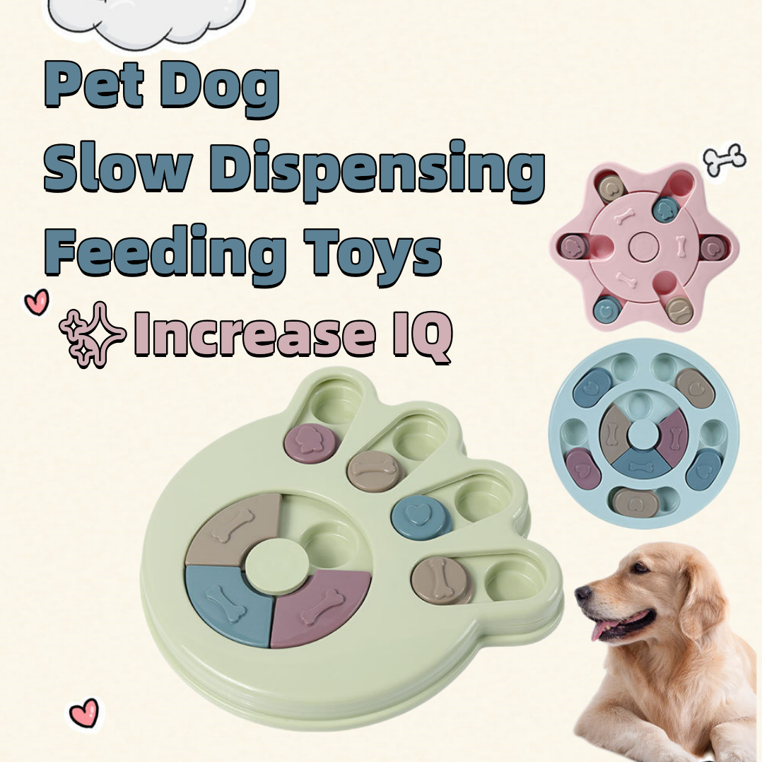 IQ-Boosting Interactive Dog Puzzle Feeder for Slow Dispensing and