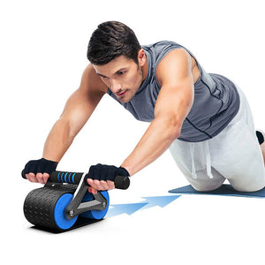 Double Wheel Automatic Rebound Ab Roller Exerciser