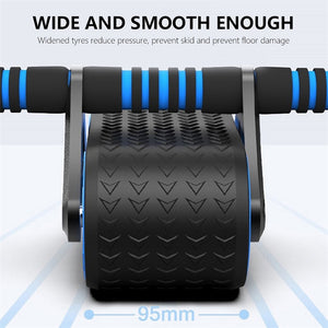 Double Wheel Automatic Rebound Ab Roller Exerciser