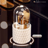 360 Rotating Acrylic Makeup Brush Holder with Lid