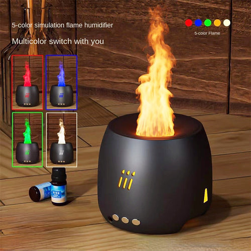 Flame Aroma Diffuser with LED Flame Lamp